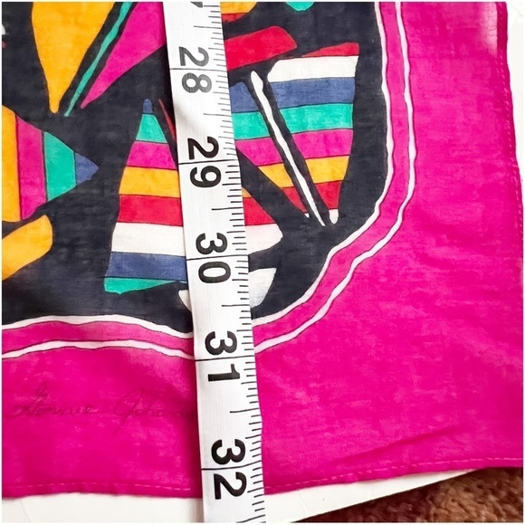 Ginnie Johansen Abstract Sails Print 32” Square Scarf - Picture 7 of 8